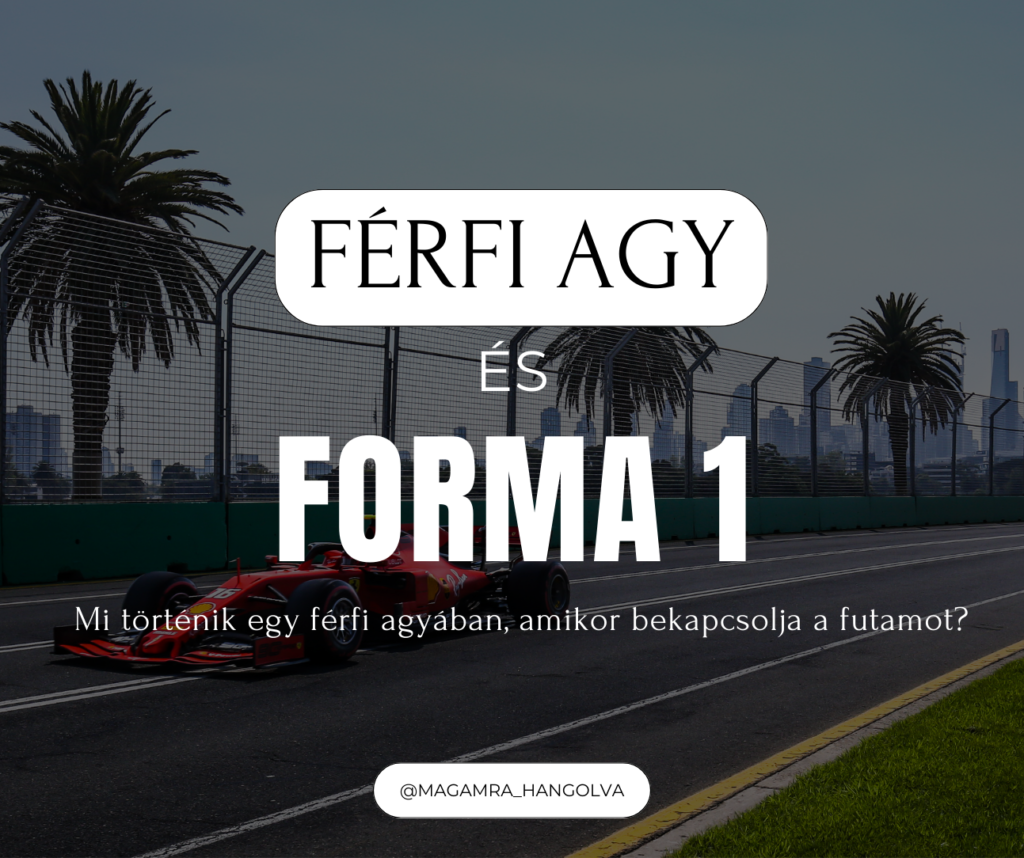 Férfi Forma 1 futamot néz, hormonális reakciókkal